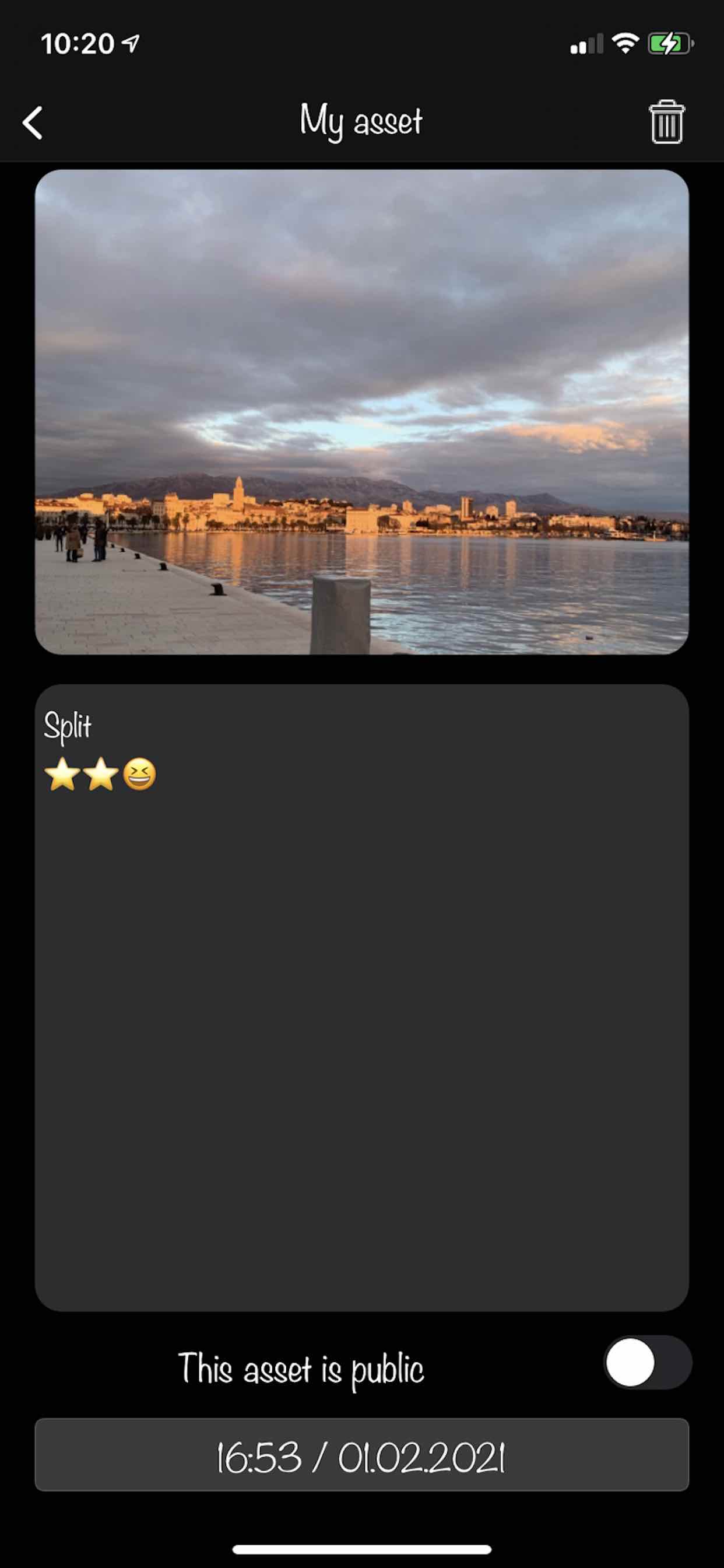 beHere private asset screen