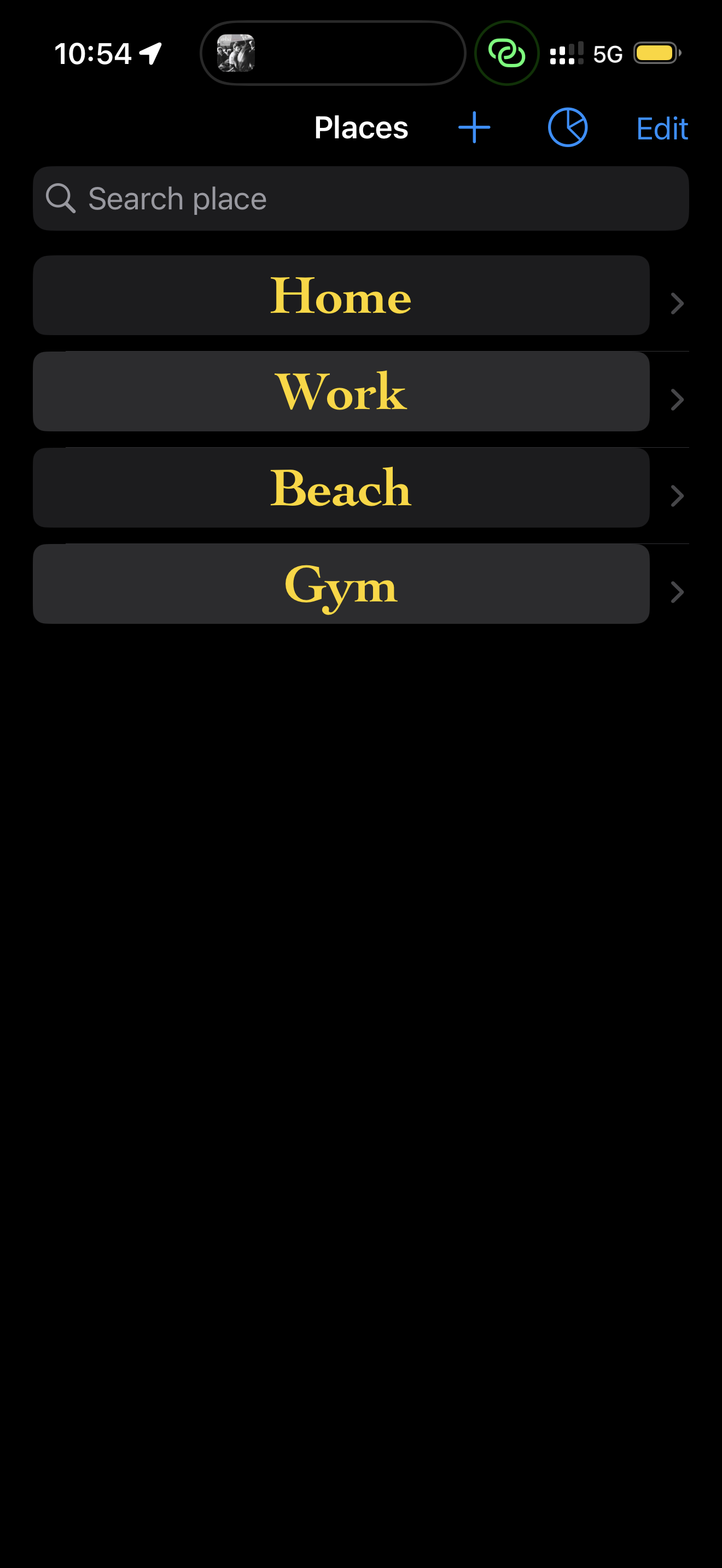 CheckOutIn places list