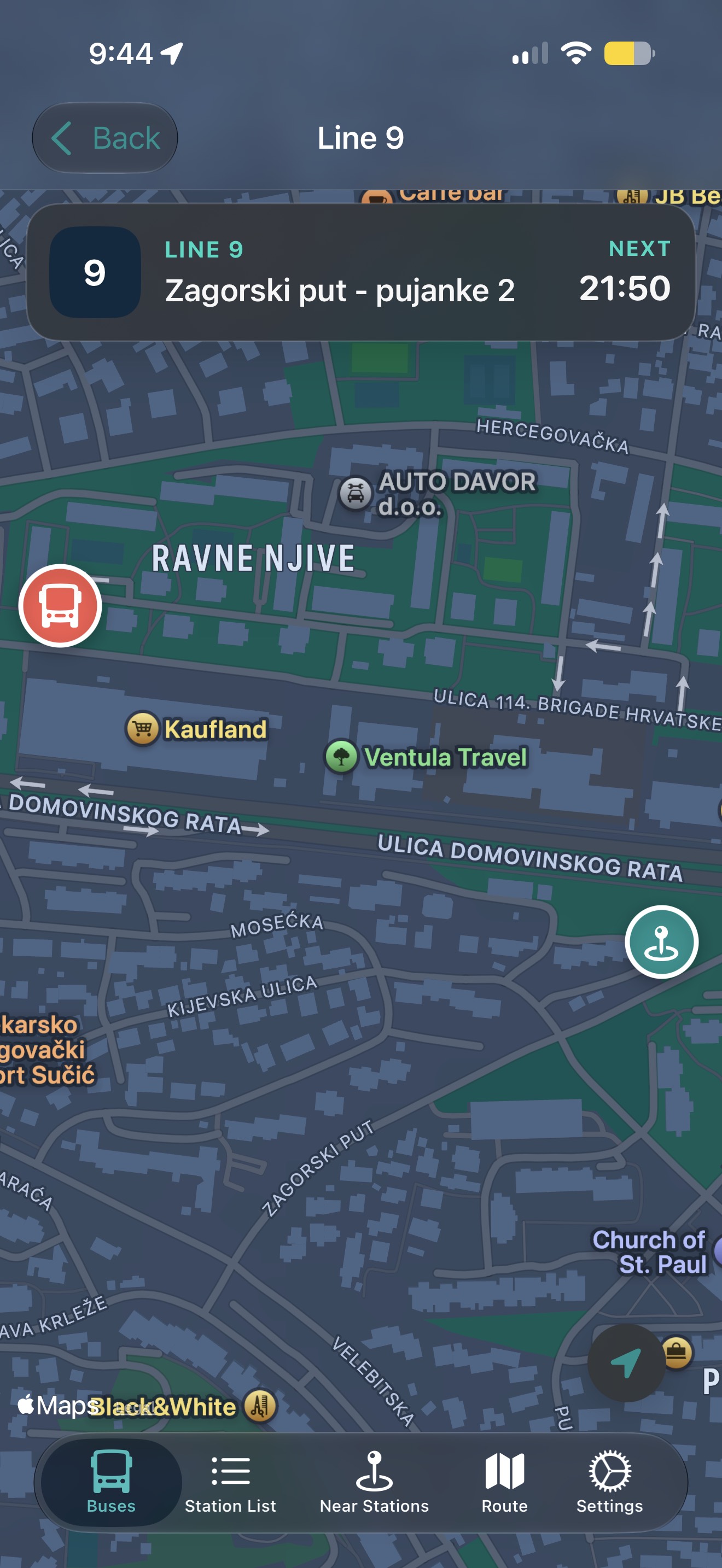 SplitBus live bus map