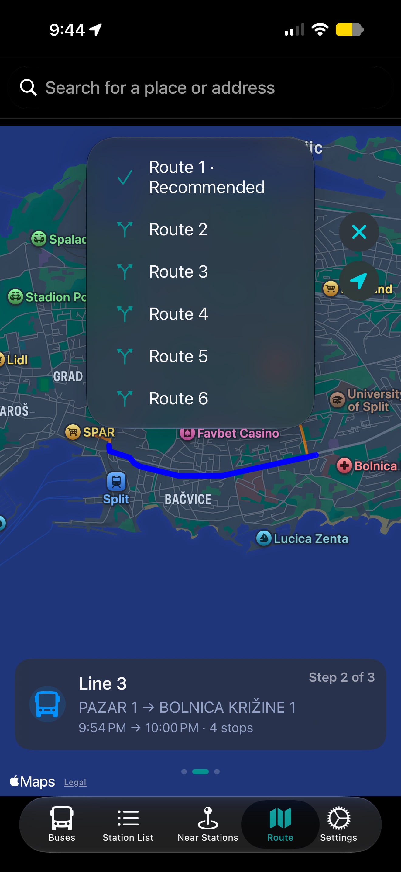 SplitBus bus information